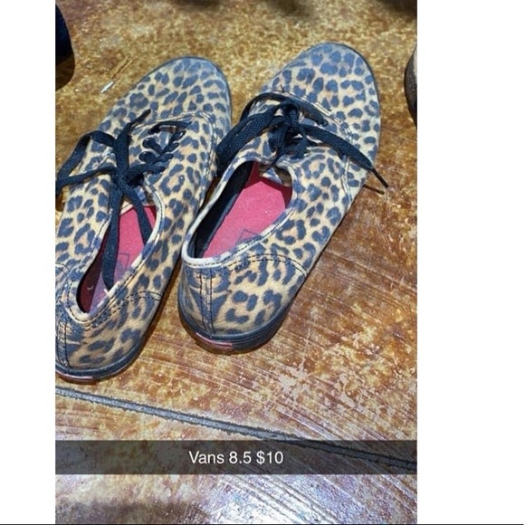 Size 8.5 Cheetah print vans - Picture 1 of 2